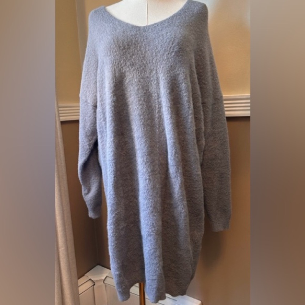 ALTAR’D STATE Gray Fuzzy Dress Size M